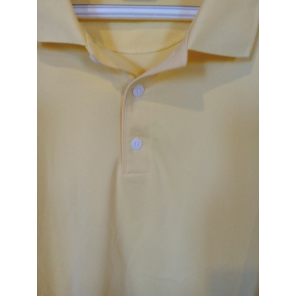 Nike Golf Mens XL Dri-Fit UV Short Sleeve Performance Yellow - Picture 3 of 7